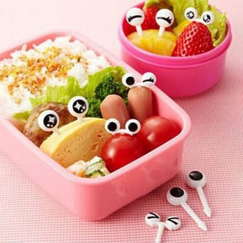 1 Σετ Cute Eyes Fruit Pick Plastic Fruit Pick Kids Bento Μεσημεριανό Σνακ Κέικ Επιδόρπιο Φαγητό Οδοντογλυφίδα Διακοσμητικό σερβίτσιο κουζίνας