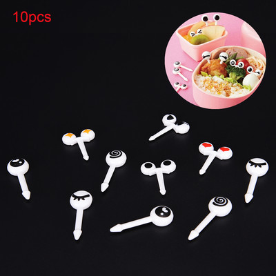 1 Σετ Cute Eyes Fruit Pick Plastic Fruit Pick Kids Bento Μεσημεριανό Σνακ Κέικ Επιδόρπιο Φαγητό Οδοντογλυφίδα Διακοσμητικό σερβίτσιο κουζίνας