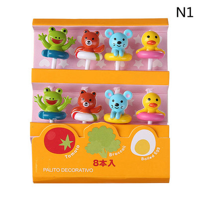 1 Σετ Cute Eyes Fruit Pick Plastic Fruit Pick Kids Bento Μεσημεριανό Σνακ Κέικ Επιδόρπιο Φαγητό Οδοντογλυφίδα Διακοσμητικό σερβίτσιο κουζίνας