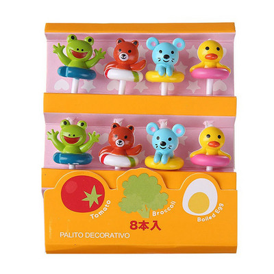 1 Σετ Cute Eyes Fruit Pick Plastic Fruit Pick Kids Bento Μεσημεριανό Σνακ Κέικ Επιδόρπιο Φαγητό Οδοντογλυφίδα Διακοσμητικό σερβίτσιο κουζίνας