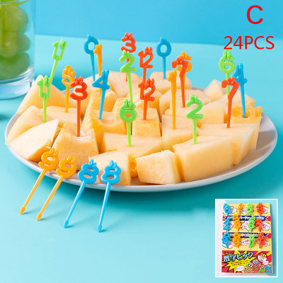 1 Σετ Cute Eyes Fruit Pick Plastic Fruit Pick Kids Bento Μεσημεριανό Σνακ Κέικ Επιδόρπιο Φαγητό Οδοντογλυφίδα Διακοσμητικό σερβίτσιο κουζίνας