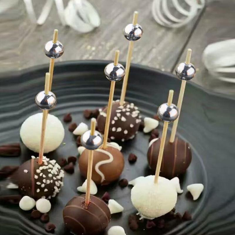 Bambuko kokteilių krapštukai Rankų darbo lazdelės Kokteilių iešmeliai Perlų kokteilių lazdelės Mediniai dantų krapštukai vaisiams Užkandžiai Burgers Club