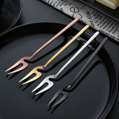 Vilice za voće od nehrđajućeg čelika Male vilice za kisele krastavce Vilice za koktel salatu, desert, tortu Posuđe za bankete Večera s plodovima mora