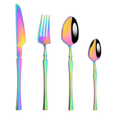 Nerūdijančio plieno stalo įrankių rinkinys Stalo reikmenys Pagrindinis puslapis Baltas auksas Vakarienė Sidabriniai indai Peilis Šakutė Šaukštas Viešbučio stalo įrankių rinkinys 4 vnt.