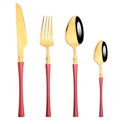 Nerūdijančio plieno stalo įrankių rinkinys Stalo reikmenys Pagrindinis puslapis Baltas auksas Vakarienė Sidabriniai indai Peilis Šakutė Šaukštas Viešbučio stalo įrankių rinkinys 4 vnt.