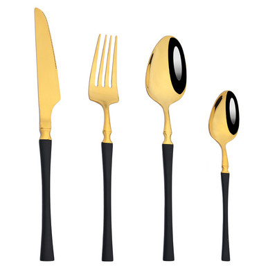 Nerūdijančio plieno stalo įrankių rinkinys Stalo reikmenys Pagrindinis puslapis Baltas auksas Vakarienė Sidabriniai indai Peilis Šakutė Šaukštas Viešbučio stalo įrankių rinkinys 4 vnt.