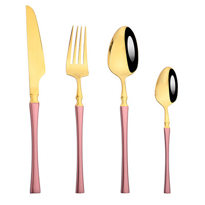 Nerūdijančio plieno stalo įrankių rinkinys Stalo reikmenys Pagrindinis puslapis Baltas auksas Vakarienė Sidabriniai indai Peilis Šakutė Šaukštas Viešbučio stalo įrankių rinkinys 4 vnt.