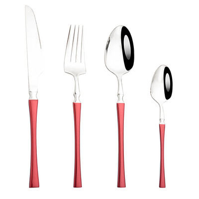 Nerūdijančio plieno stalo įrankių rinkinys Stalo reikmenys Pagrindinis puslapis Baltas auksas Vakarienė Sidabriniai indai Peilis Šakutė Šaukštas Viešbučio stalo įrankių rinkinys 4 vnt.