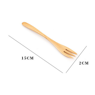 Drvena žlica Vilica Pribor od bambusa Posuđe za juhu Čajna žličica Posuđe za deserte Salata Kućanska drvena vilica Kuhinjski alati za kuhanje Pokloni