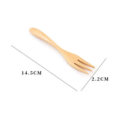 Drvena žlica Vilica Pribor od bambusa Posuđe za juhu Čajna žličica Posuđe za deserte Salata Kućanska drvena vilica Kuhinjski alati za kuhanje Pokloni