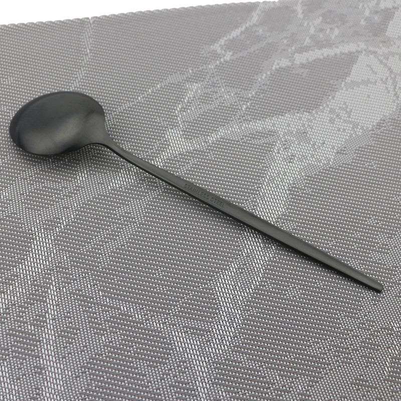 4vnt Auksinis matinis vakarienės šaukštas Stalo įrankiai 304 Nerūdijančio plieno valgomojo šaukštas Sidabriniai 7 spalvų stalo reikmenys virtuvės stalo reikmenys