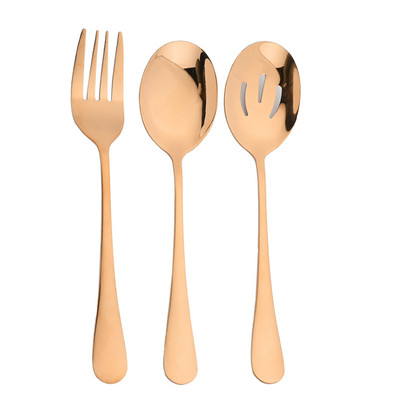 Zoseil 3Pcs Posuđe od nehrđajućeg čelika Ogledalo Set pribora za jelo Kuhinjsko posuđe Ljubičasta Servis Vilica Žlica Lopata Set Kućni pribor za jelo