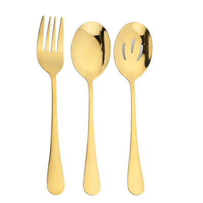 Zoseil 3Pcs Posuđe od nehrđajućeg čelika Ogledalo Set pribora za jelo Kuhinjsko posuđe Ljubičasta Servis Vilica Žlica Lopata Set Kućni pribor za jelo