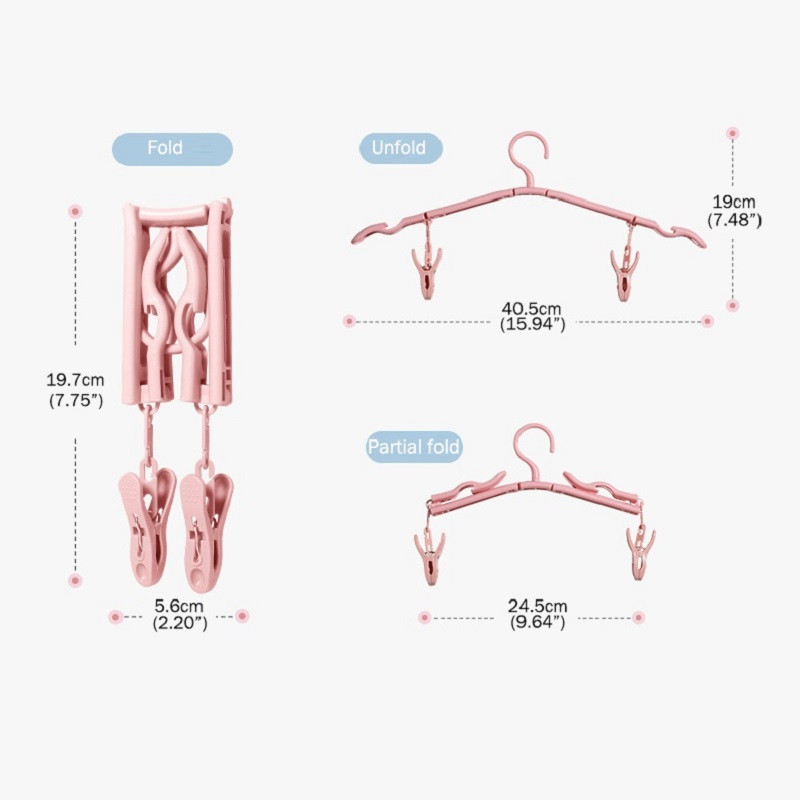 Kokkupandavad riidepuud Riideriide Reisiriide Kokkupandav õhutus Pesukuivati Rest Korraldaja Klambritega Trip Home Aksessuaarid