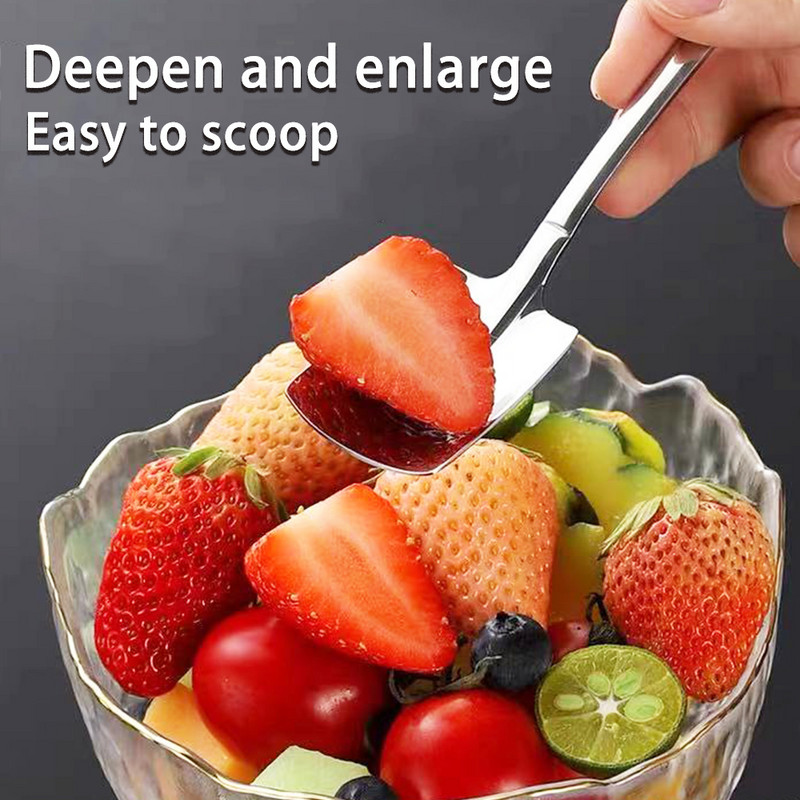 1/4 komada žličice za kavu Set pribora za jelo od nehrđajućeg čelika Retro željezna lopata Žlica za sladoled četvrtaste glave Žličica za čaj Modno posuđe