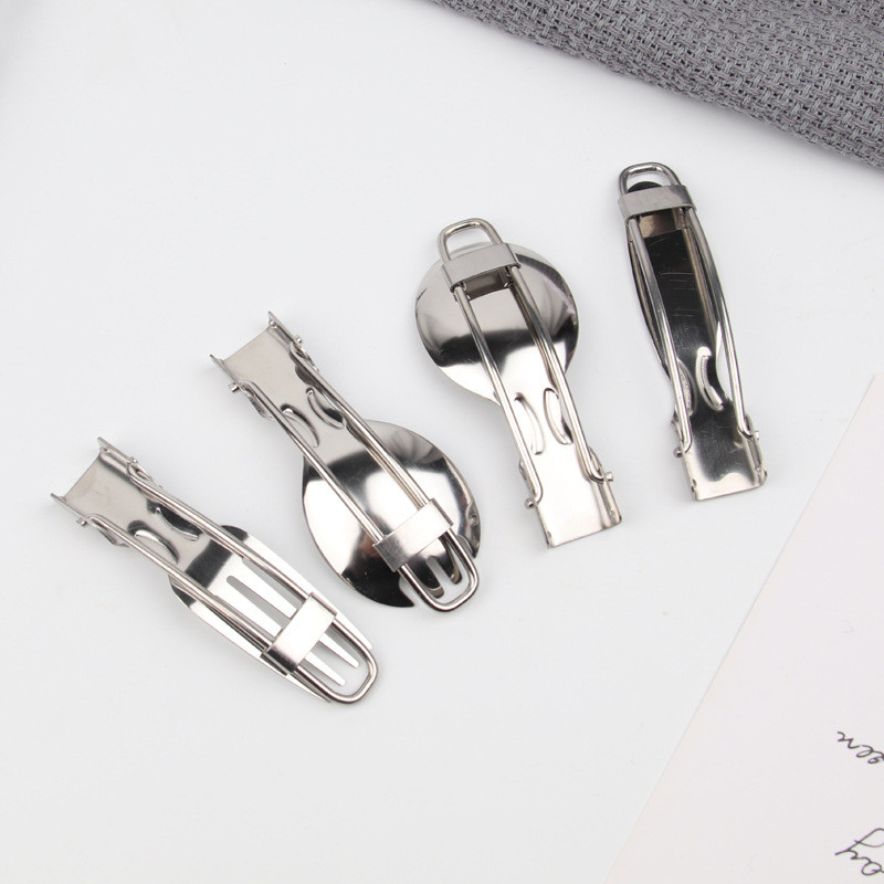 4 tk/komplekt roostevabast terasest kokkupandavad lauanõud välistingimustes kokkupandud kahvel lusikas nuga pikniku telkimisnõud reisilauanõud