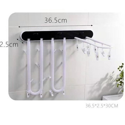 Kokkupandav kuivatusrest Seinale paigaldatav tasuta Punch 24 konksud sokid aluspesu nagi rõdu vannituba WC pesutarbed