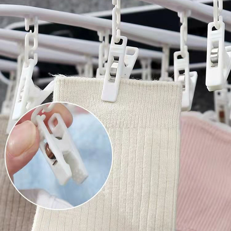 Kokkupandav kuivatusrest Seinale paigaldatav tasuta Punch 24 konksud sokid aluspesu nagi rõdu vannituba WC pesutarbed