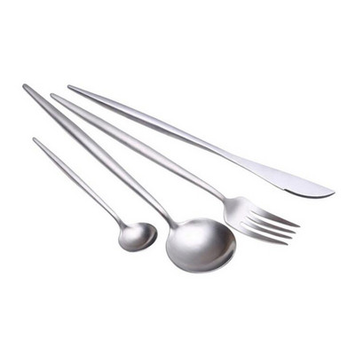 Roostevabast terasest söögiriistad Kvaliteetsed korduvkasutatavad hõbedased lusikakahvlite nugade komplekt Kullatud sööginõud, metallist mustad lauanõud koduseks kasutamiseks