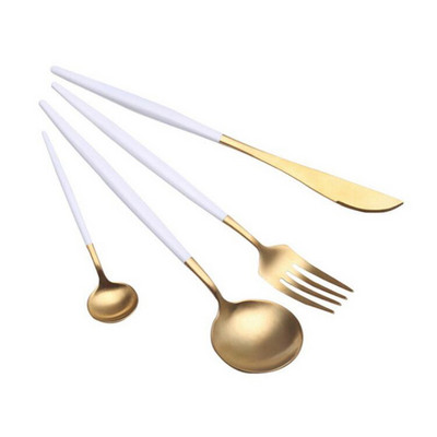 Roostevabast terasest söögiriistad Kvaliteetsed korduvkasutatavad hõbedased lusikakahvlite nugade komplekt Kullatud sööginõud, metallist mustad lauanõud koduseks kasutamiseks
