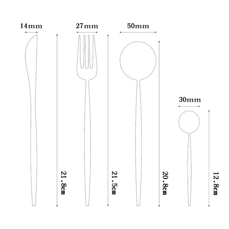 Roostevabast terasest söögiriistad Kvaliteetsed korduvkasutatavad hõbedased lusikakahvlite nugade komplekt Kullatud sööginõud, metallist mustad lauanõud koduseks kasutamiseks