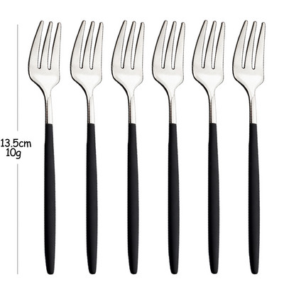 Set vilica od 6 komada za užinu od voćnih kolača Set vilica za čaj i voće od nehrđajućeg čelika Rainbow vilica za desert Zlatna mala vilica za salatu Posuđe