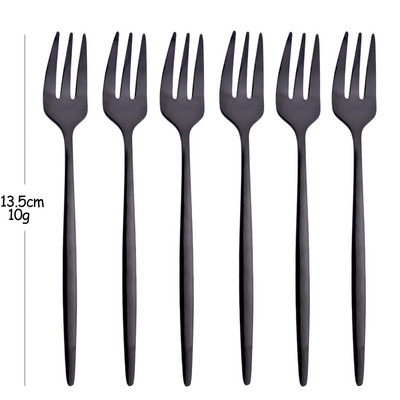 Set vilica od 6 komada za užinu od voćnih kolača Set vilica za čaj i voće od nehrđajućeg čelika Rainbow vilica za desert Zlatna mala vilica za salatu Posuđe