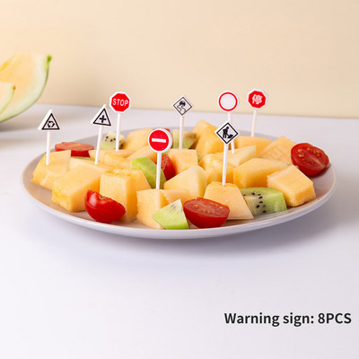 6kom/komplet Automobil Dvorac Povrće Slatka mini mala djeca Voće Vilice Čačkalice Dječji izbor hrane Crtić