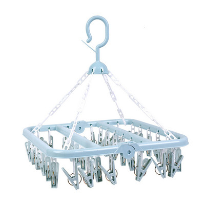 36 klambrit Kokkupandav riidenagi Lastele Täiskasvanutele Riidekuivati Tuulekindlad Sokid Aluspesu Plastikust kuivatusrest