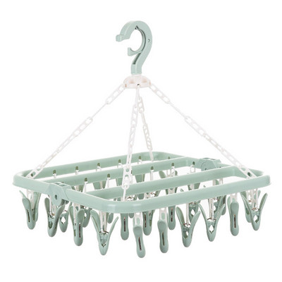 36 klambrit Kokkupandav riidenagi Lastele Täiskasvanutele Riidekuivati Tuulekindlad Sokid Aluspesu Plastikust kuivatusrest