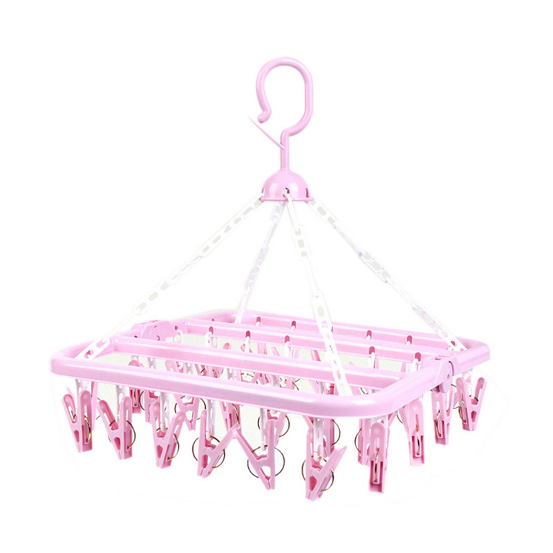 36 klambrit Kokkupandav riidenagi Lastele Täiskasvanutele Riidekuivati Tuulekindlad Sokid Aluspesu Plastikust kuivatusrest