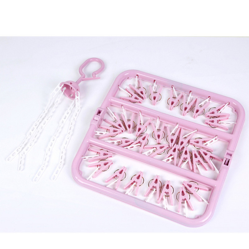 36 klambrit Kokkupandav riidenagi Lastele Täiskasvanutele Riidekuivati Tuulekindlad Sokid Aluspesu Plastikust kuivatusrest