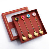 4 tk/komplekt roostevabast terasest sõõrikud kommid lusikas Kahvlid piim tee kohv segamine lusikad magustoit kook Tööriistad söögiriistad kööginõud