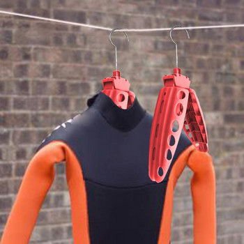 Закачалка за гмуркане Удебелена многофункционална сгъваема стойка за сушене Закачалка за неопренов костюм за пътуване Преносим сгъваем закачалки за неопренов костюм за сърф