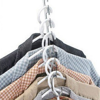 Кука за гардероб от неръждаема ютия Половина тороидална Универсални метални закачалки за гардероб Органайзер за дрехи