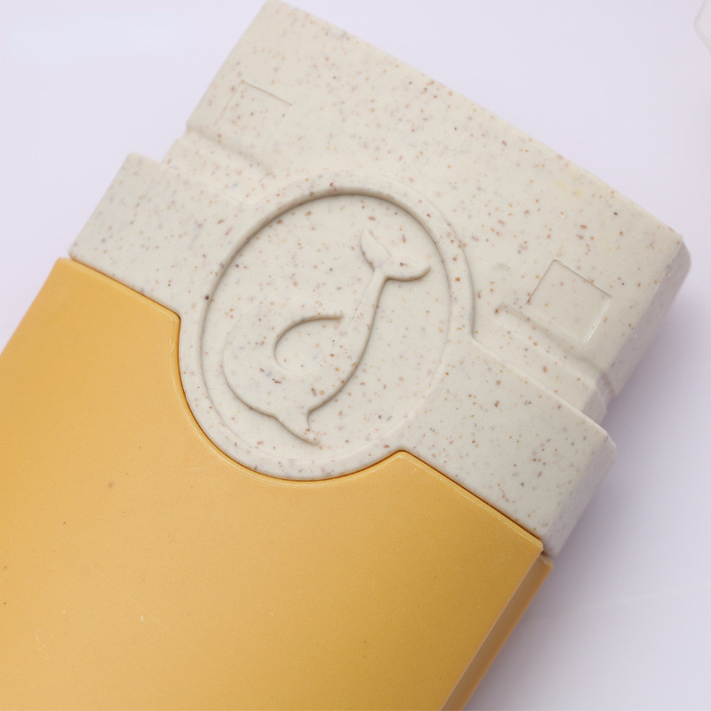 Nešiojamas daugkartinio naudojimo šaukštas, šakutė, kelioninis piknikas, lazdelės iš kviečių šiaudų stalo įrankių rinkinys su nešiojimo dėžute studentų biurui.