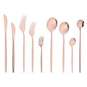 Σετ μαχαιροπήρουνα από ανοξείδωτο ατσάλι Πολύχρωμο σετ σερβίτσιων σερβίτσιο Πολύχρωμο Σετ σερβίτσιο Ασημένιο Rainbow Rose Gold Αξεσουάρ κουζίνας