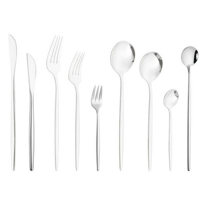 Σετ μαχαιροπήρουνα από ανοξείδωτο ατσάλι Πολύχρωμο σετ σερβίτσιων σερβίτσιο Πολύχρωμο Σετ σερβίτσιο Ασημένιο Rainbow Rose Gold Αξεσουάρ κουζίνας