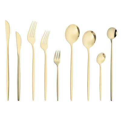 Σετ μαχαιροπήρουνα από ανοξείδωτο ατσάλι Πολύχρωμο σετ σερβίτσιων σερβίτσιο Πολύχρωμο Σετ σερβίτσιο Ασημένιο Rainbow Rose Gold Αξεσουάρ κουζίνας