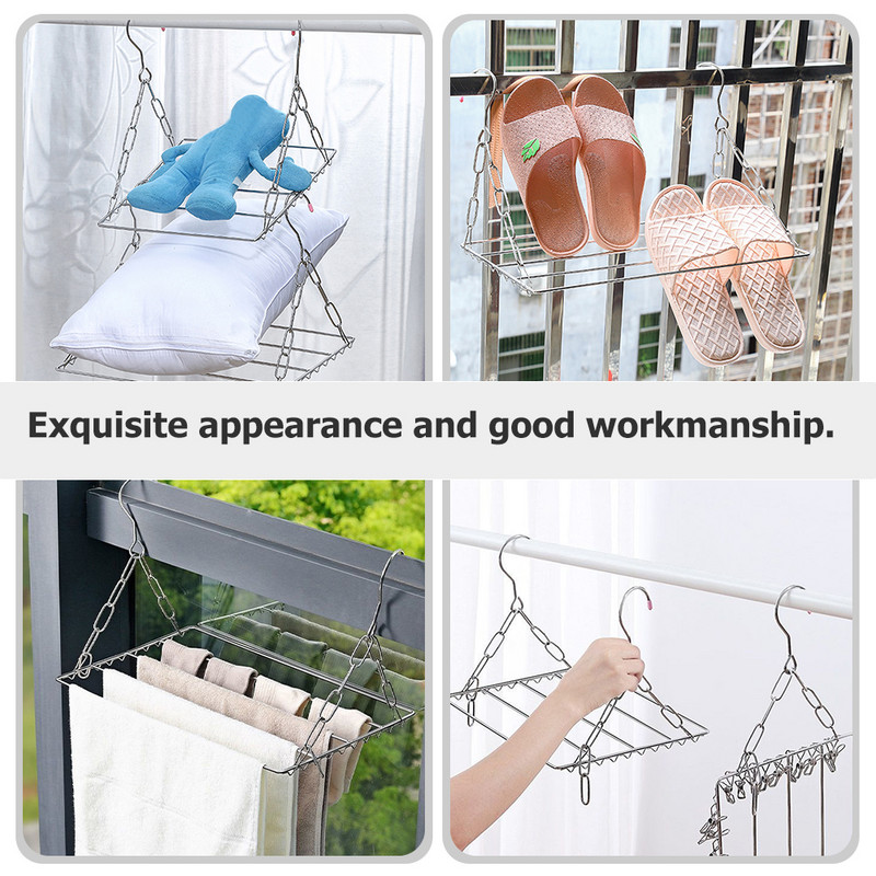 Uvlačne linije za pranje Zidne vješalice za vješalice za odjeću Balkonske police za vješanje cipela od nehrđajućeg čelika Polica za sušenje cipela