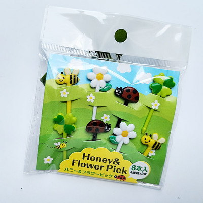 6-26 tk linnulehe mesilase lillede puuviljakahvel laste hambaork toidutoode plastikust lõunakarbi tarvikud Mini salati koogi kaunistus