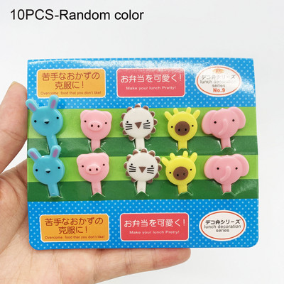 6-26 tk linnulehe mesilase lillede puuviljakahvel laste hambaork toidutoode plastikust lõunakarbi tarvikud Mini salati koogi kaunistus