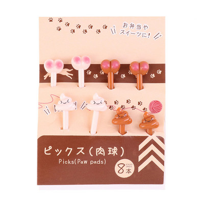 6-26 tk linnulehe mesilase lillede puuviljakahvel laste hambaork toidutoode plastikust lõunakarbi tarvikud Mini salati koogi kaunistus