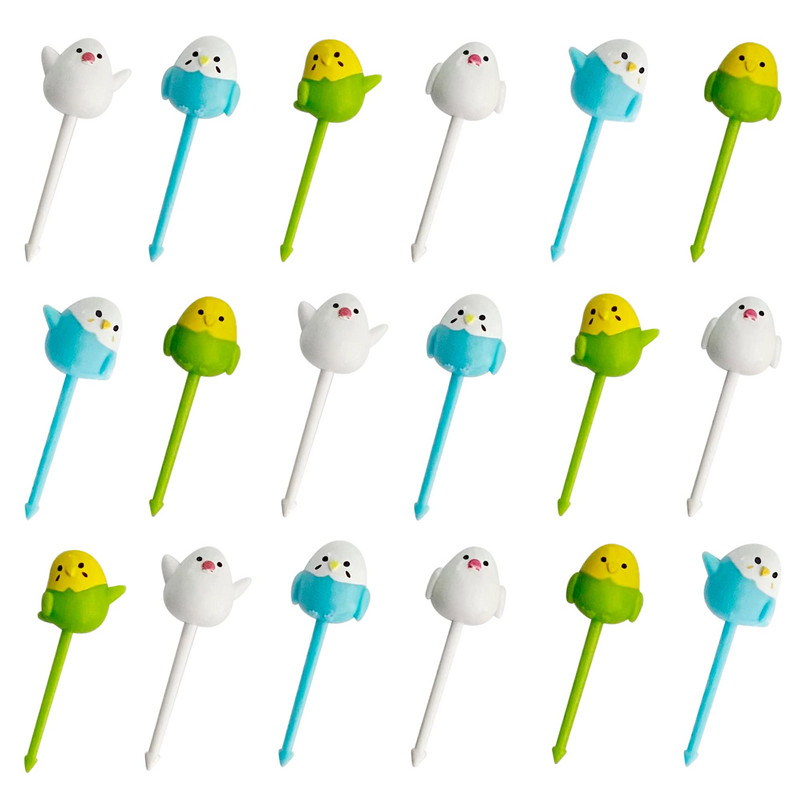 6-26 tk linnulehe mesilase lillede puuviljakahvel laste hambaork toidutoode plastikust lõunakarbi tarvikud Mini salati koogi kaunistus