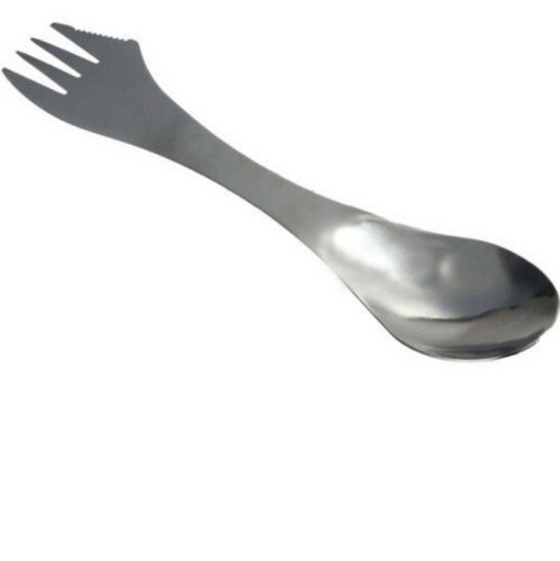 3 σε 1 σκεύη Titanium Spork Combo Traveling Gadget Μαχαιροπήρουνα Κουτάλια Πιρούνι Κότερ Ταξίδι Κάμπινγκ Πεζοπορία πικνίκ