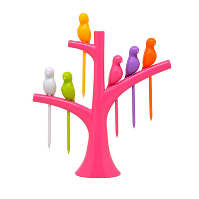 Linnupuu-suupistete magustoidukahvlid puukujulise hoidjaga Peo pulma-jõulutarbed Koduköök Baari sisekujunduses sööginõude komplektid