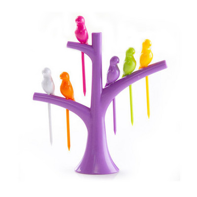 Linnupuu-suupistete magustoidukahvlid puukujulise hoidjaga Peo pulma-jõulutarbed Koduköök Baari sisekujunduses sööginõude komplektid