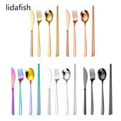 lidafish 2Pcs/4Pcs Set pribora za jelo od nehrđajućeg čelika Luksuzno posuđe Vilica Žlica Nož Western Dinner Set posuđa