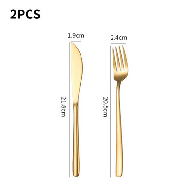 lidafish 2Pcs/4Pcs Set pribora za jelo od nehrđajućeg čelika Luksuzno posuđe Vilica Žlica Nož Western Dinner Set posuđa