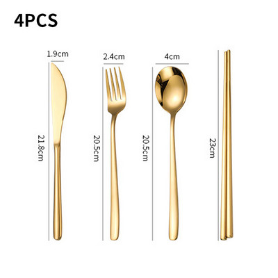 lidafish 2Pcs/4Pcs Set pribora za jelo od nehrđajućeg čelika Luksuzno posuđe Vilica Žlica Nož Western Dinner Set posuđa